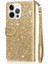 IPhone 13 Pro Için Fermuar Cep Durumda Pu Deri Bilek Kayışı Glitter Cüzdan (Yurt Dışından) 3