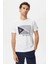 Pamuk Marka Baskılı Bisiklet Yaka Standart Fit T Shirt Erkek T Shirt V35902T 1Bw 1