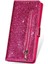 IPhone 11 Için Fermuarlı Cebi Durumda Pu Deri Manyetik Kapatma Glitter (Yurt Dışından) 3