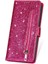 IPhone 13 Için Fermuar Cep Durumda Pro Max Pu Deri Glitter Cüzdan Kılıf (Yurt Dışından) 2