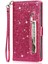 IPhone 13 Için Fermuar Cep Durumda Pro Max Pu Deri Glitter Cüzdan Kılıf (Yurt Dışından) 3