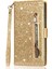 IPhone 14 Için Fermuarlı Cebi Durumda Pro Manyetik Kapatma Pu Deri Glitter (Yurt Dışından) 5