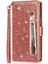 IPhone 14 Için Fermuar Cep Durumda Pro Max Kart Tutucu Pu Deri Glitter (Yurt Dışından) 2