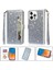 IPhone 14 Için Fermuar Cep Durumda Pro Max Kart Tutucu Pu Deri Glitter (Yurt Dışından) 1