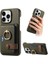 IPhone 16 Için Kılıf Pro Kart Yuvaları Premium Dokulu Deri Halka Standı (Yurt Dışından) 1