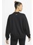 Training Plus Essential Get Fit Dri Fit Graphic Crew Black Oversized Bol Kesim Kadın Sweatshirt Siyah 2