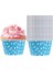 Mavi Puantiyeli Muffin Kağıt Kapsül 25 Adet 50X39 mm 2