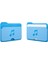 Caseology iPhone için MagSafe özellikli 3 Kartlı Manyetik Cüzdan Folder Pop Sky Blue Music - AFA07498 4