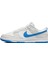 Dunk Low Retro Leather Erkek Sneaker Hakiki Deri Beyaz Mavi Swoosh Spor Ayakkabı 2