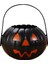 Halloween Siyah Renk Balkabağı Eklemeli Plastik Şeker Kovası 12X17,5 cm 1 Adet 2