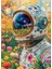 Ahşap Mdf Puzzle Yapboz Astronot ve Çiçekler 120 Parça 25*35 cm 1