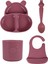 Beslenme Seti Huppo, Hamham, Bubu, Bibsy Velvet Purple -Bordo 1