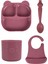 Beslenme Seti Mamma, Hamham, Bubu, Bibsy Velvet Purple -Bordo 1