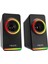 MD-182 2.0 Siyah Full Rgb LED Işıklı Multimedia Speaker USB Gaming Oyuncu Speaker Hoparlör 3