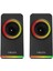 MD-182 2.0 Siyah Full Rgb LED Işıklı Multimedia Speaker USB Gaming Oyuncu Speaker Hoparlör 4