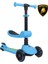 Lisanslı L5 2in1 Katlanabilir Oturaklı Işıklı 3 Tekerlekli Çocuk Scooter Mavi 2