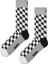 Özel Seri Bay Kadın Uniseks Black & White Optik Kare Desenli Çorap 36-40 Beden 1