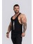 Erkek Spor Atleti Ince Askılı | Siyah | Stringer | Workout Tanktop | 2