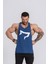 Erkek Spor Atleti | Stringer | Workout Tanktop | Indigo | Wolf Serisi 1