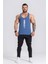 Erkek Spor Atleti Ince Askılı | Indigo | Stringer | Workout Tanktop | 3