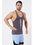 Erkek Spor Atleti Ince Askılı | Füme | Stringer | Workout Tanktop | 1