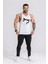 Erkek Spor Atleti | Stringer | Workout Tanktop | Krem | Wolf Serisi 4