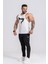 Erkek Spor Atleti | Stringer | Workout Tanktop | Krem | Wolf Serisi 5