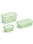 3'lü Silikon Saklama Kabı Yeşil 1
