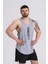 Spor Atleti | Stringer | Workout Tanktop | Gri | Comfortable Serisi 4