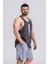 Spor Atleti | Stringer | Workout Tanktop | Füme | Comfortable Serisi 5