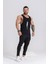 Spor Atleti | Stringer | Workout Tanktop | Siyah | Comfortable Serisi 3