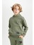 Erkek Çocuk Oversize Geniş Kalıp Kapüşonlu Cepli Okul Sweatshirt D1646A824AU 4