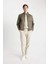 Su İtici Slim Fit Mont Ceket Dar Kesim Dik Yaka Fermuarlı Cepli Astarlı Mevsimlik Hafif İnce D1238AX24WN 2