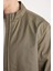 Su İtici Slim Fit Mont Ceket Dar Kesim Dik Yaka Fermuarlı Cepli Astarlı Mevsimlik Hafif İnce D1238AX24WN 5