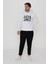 Erkek Logo Baskılı Kapüşonlu Sweatshirt - Grow 2