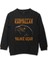 Kargalar Sürüyle Kartallar Yalnız Uçar Kartal Kafa Baskılı Çocuk Sweatshirt Siyah Sweat 1