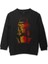 Suit Up Takım Elbiseli Sarı Kırmızı Aslan Modern Kıravat Arslan Baskılı Çocuk Sweatshirt Siyah Sweat 1