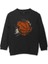 Basketbol Vintage Grunge Retro Basket Topu Baskılı Çocuk Sweatshirt Siyah Sweat 1