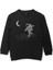 Uzayda Sek Sek Oyun Seksek Astronot Cosmos Baskılı Çocuk Sweatshirt Siyah Sweat 1