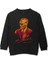 Karizma Gözlüklü Atatürk Sarı Kırmızı Baskılı Çocuk Sweatshirt Siyah Sweat 1