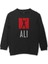 Baskılı Çocuk Sweatshirt Muhammed Ali Box Boks Siyah Çocuk Sweat 1