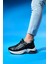 Oude Siyah Kadın Fermuarlı Kalın Taban Spor Sneakers 4
