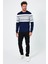 Bisiklet Yaka Renk Bloklu Regular Fit Kazak (E24-EZE-15) 1