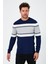 Bisiklet Yaka Renk Bloklu Regular Fit Kazak (E24-EZE-15) 4