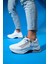 Oude Beyaz Kadın Fermuarlı Kalın Taban Spor Sneakers 3