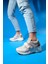 Berge Bej Rose Kadın Cırtlı Dolgu Taban Spor Sneakers 6