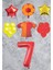 Taraftar Sarı Kırmızı Doğum Günü Balon Seti Yaş-7 1