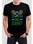 Tenis Court Baskılı Siyah Tişört C1041 1