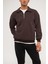 Erkek Polo Yaka Oversize Yarım Fermuarlı Sweatshirt 1