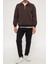 Erkek Polo Yaka Oversize Yarım Fermuarlı Sweatshirt 4